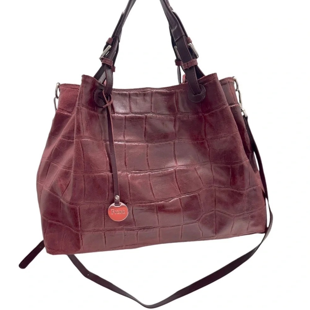FIORE‎ ITALIAN CROC EMBOSSED LEATHER PURSE